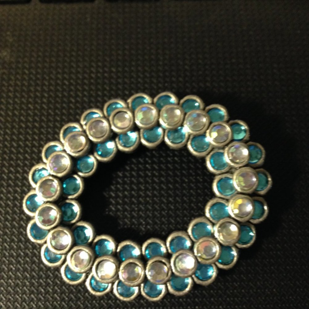 Ocean Blue Crystal Brooch